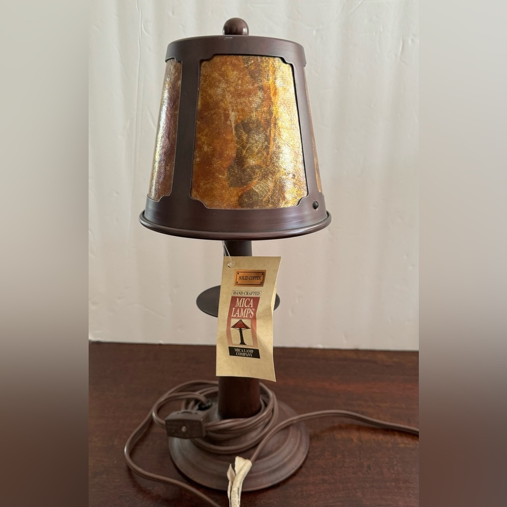 Copper lamp by Mica Lamp Company